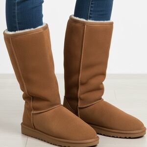 Bearpaw EMMA TALL Snow Suede boots Sherpa Lined Sz 7